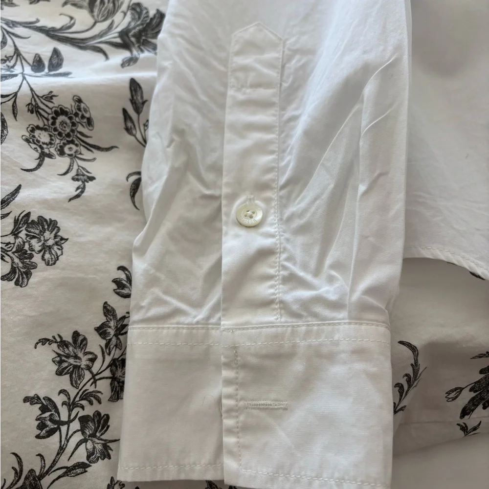 Moschino White Ruffled Button-Up Shirt - Picture 4 of 7